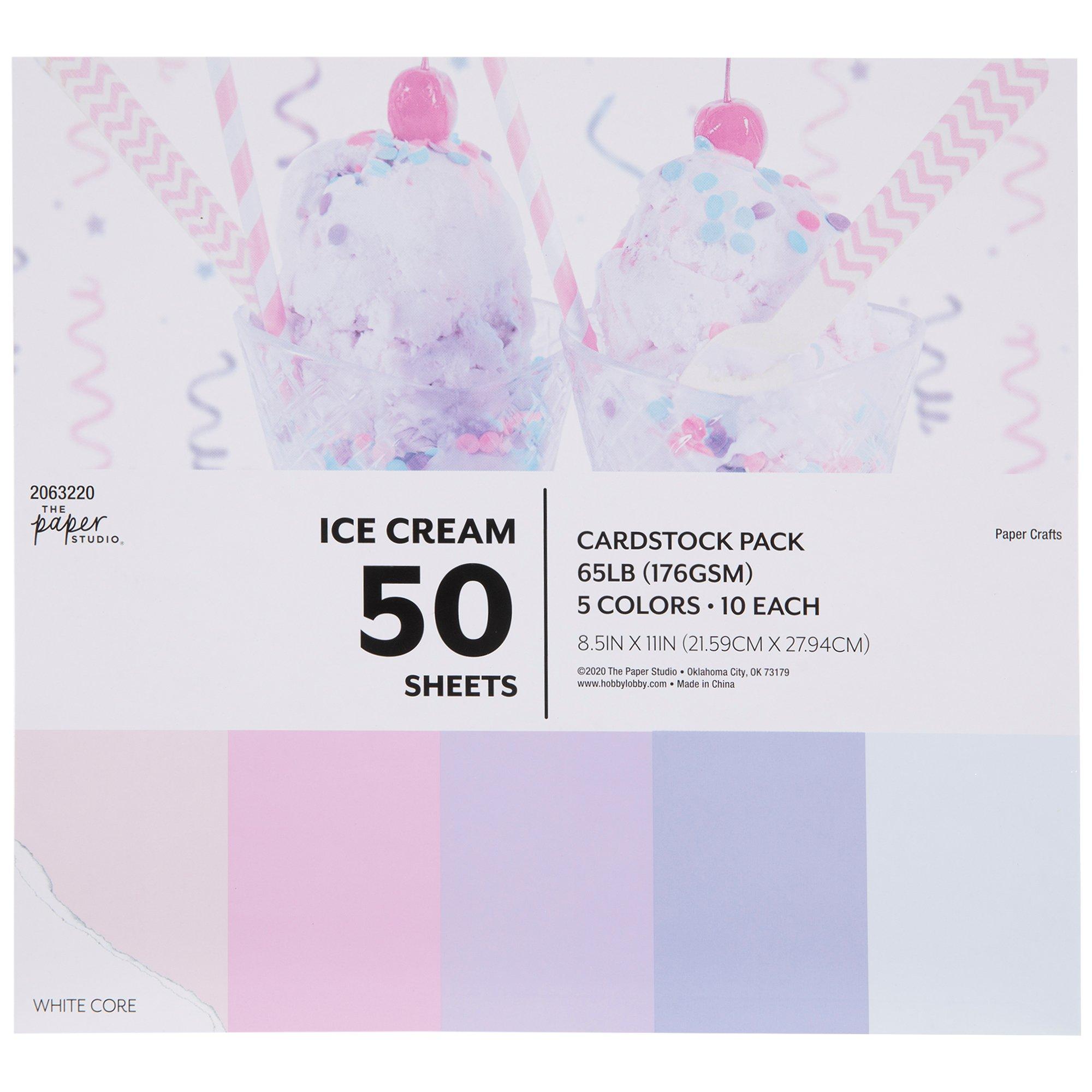 Ice Cream Cardstock Paper Pack - 8 1/2 x 11, Hobby Lobby